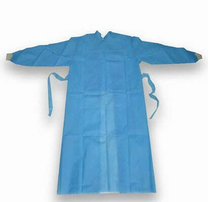 Халат хирургический н/стр. SMS-25 120х140см рукав на манжетах (Клевер) /10/