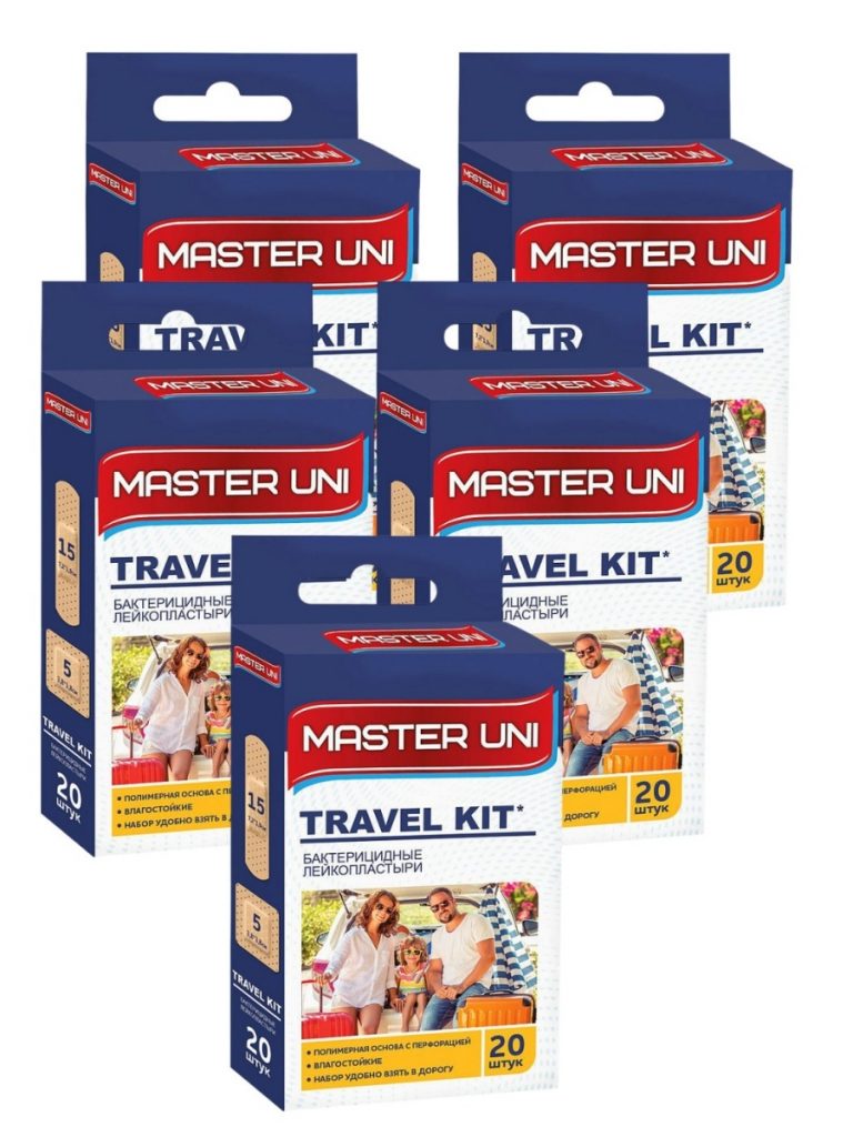 Набор Лейкопластырь комфорт бактер. на полимерной основе 20шт (Мастер Юни) /20/