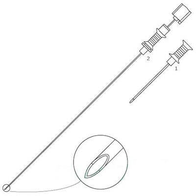 Игла спинальная КВИНКЕ G25 х 90 мм с проводником 21G х38 (Vogt Medical)/50