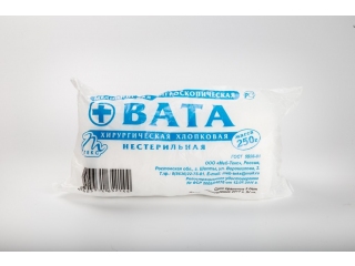 Вата хирург. н/стр. 250 гр. (Меб-текс) /50/