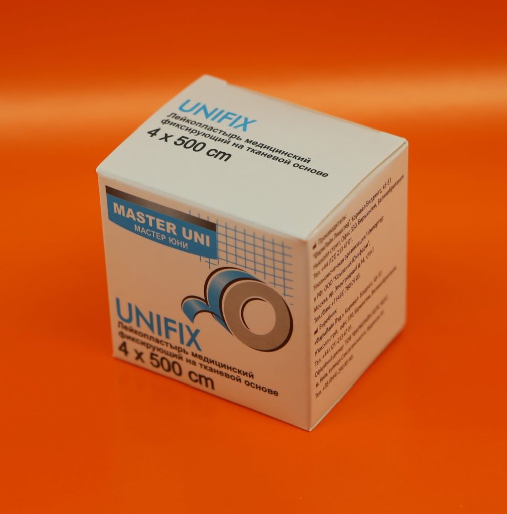 Лейкопластырь 4х500 на тканевой основе карт. уп. (Мастер Юни) /60