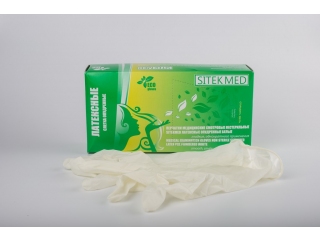 Перчатки смотровые опудр. н/стер. L (SitekMed) /500/