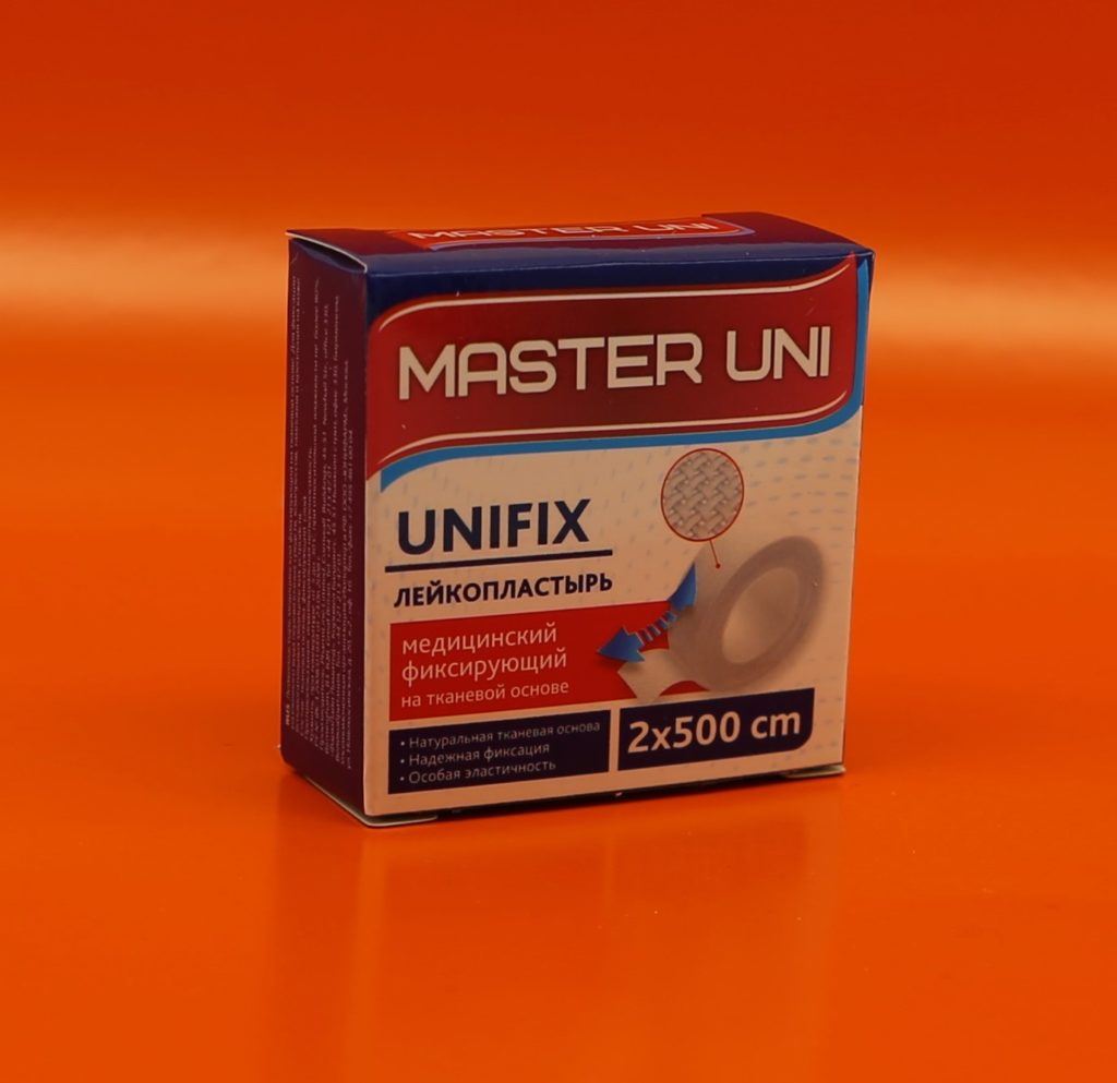 Лейкопластырь 2х500 на тканевой основе карт. уп. (Мастер Юни) /80