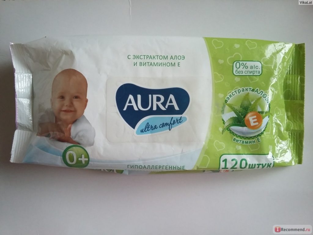 Салфетка влажные для детей ULTRA COMFORT (AURA) №100