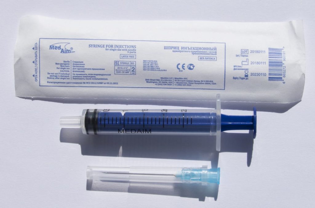 Шприц 3-х дет. (MedAim) 2 мл ЛУЕР ЛОК G23 (0,63х32) /3000/Китай
