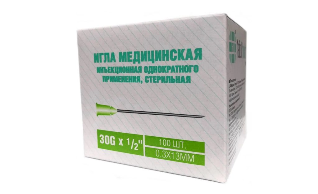 Игла инъек. 30G 0,3х13 (SF Medical) /100/5000