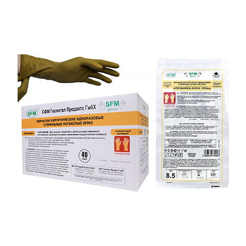 Перчатки хирург. н/о СТЕРИЛ. №8,5 (SFM)