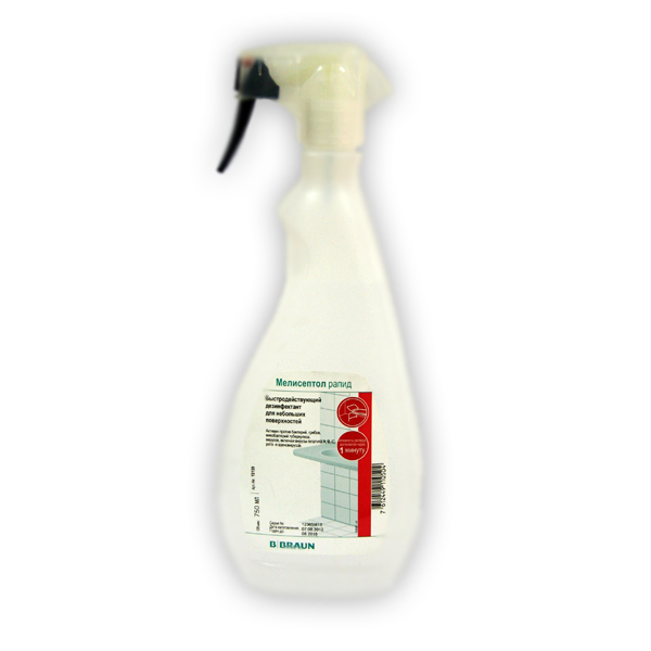 Д/С Мелисептол Рапид (750 мл) с распылителем (Гломако, Россия)