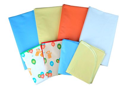 Клеенка подкладная с ПВХ покрытием 138+/-3 см ОРАНЖЕВАЯ (Колорит) /25м/